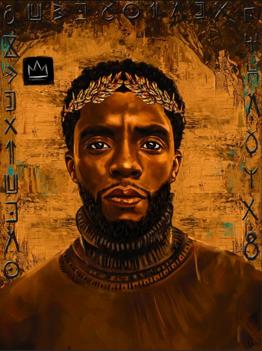 Crixtover's tweet photo. My new painting of @chadwickboseman 
🎨 https://t.co/x2WwBWUKtw