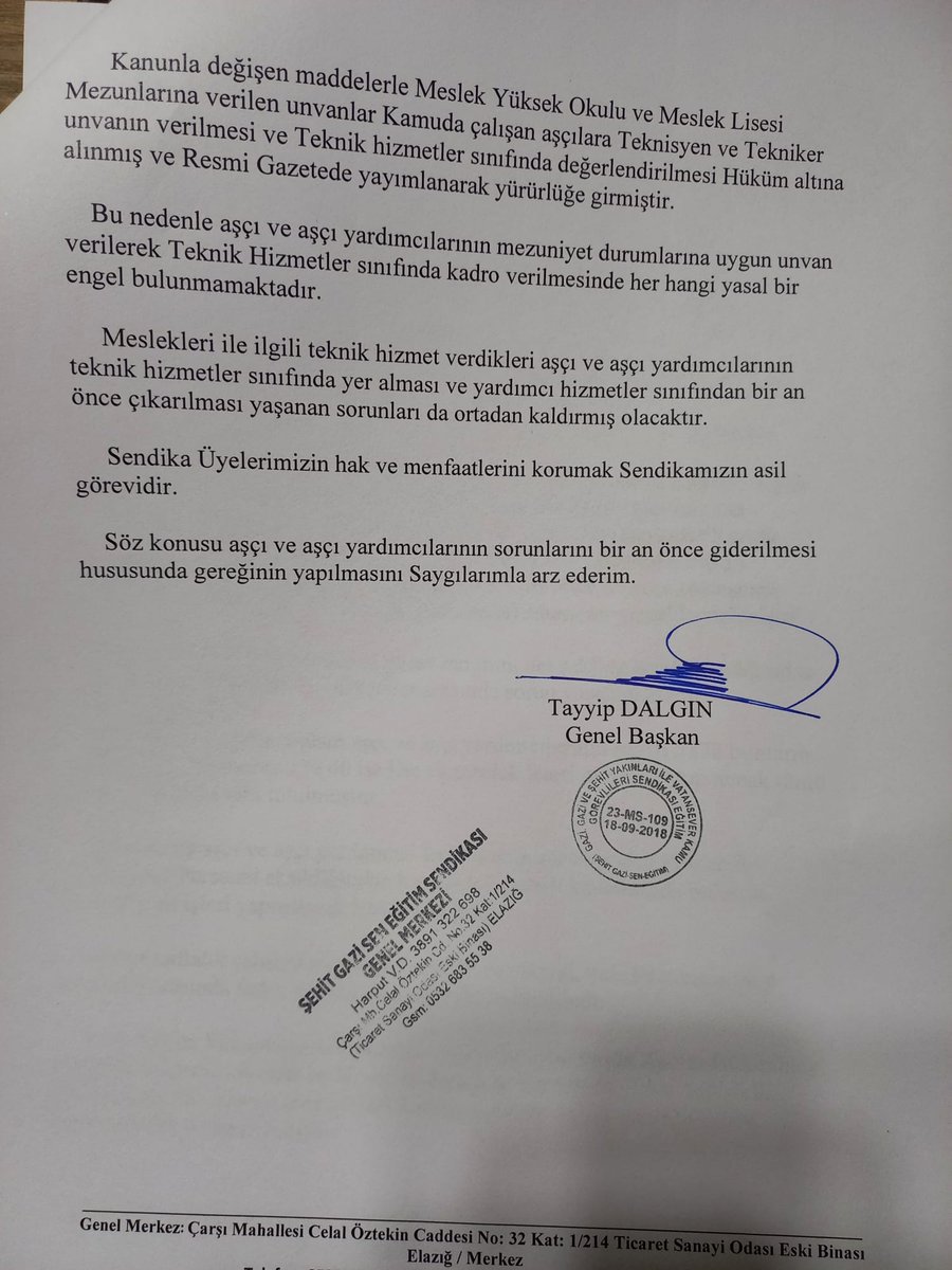 Milli Eğitim Bakanlığından Aşçı ve aşçı yardımcıları  için taleplerimiz <a href="/RTErdogan/">Recep Tayyip Erdoğan</a> <a href="/fuatoktay/">Fuat Oktay</a> @tcmeb3 <a href="/tcmebhaber/">TC MEB HABER</a> @Mahmut_Ozer1 <a href="/mebpgm/">Personel Genel Müdürlüğü</a>  @mebpersonelCom <a href="/Akparti/">AK Parti</a> <a href="/KamuAscilar/">Kamu Aşçıları Platformu</a>