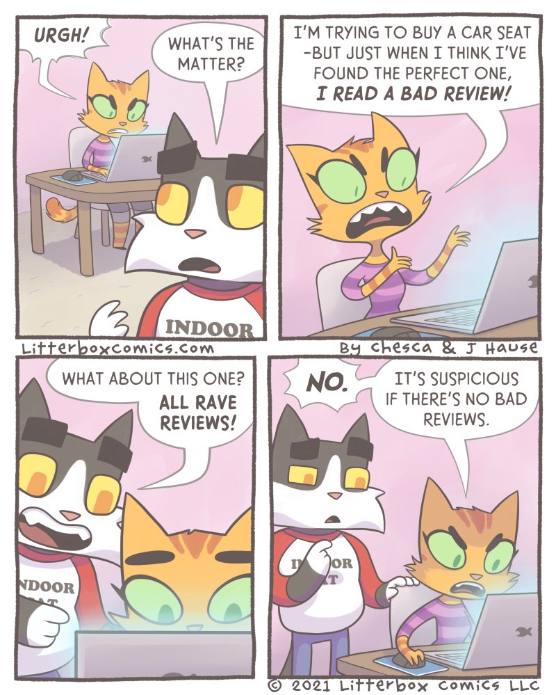 Litterbox Comics 🐟 on Twitter "Weekend Repost Bad Reviews BONUS Panel