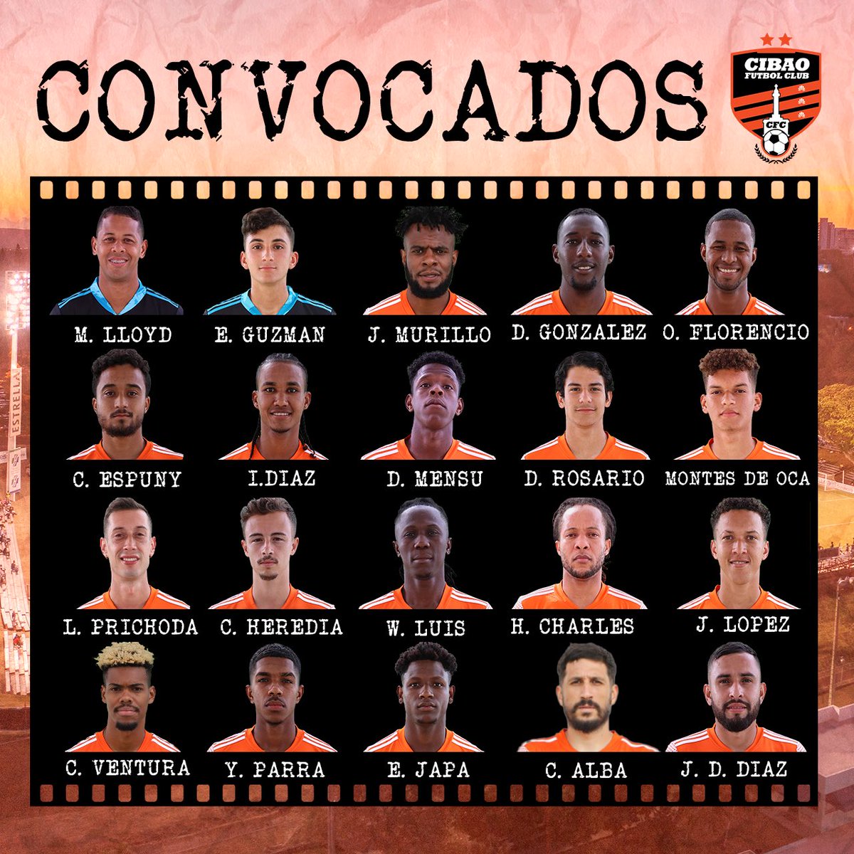 CibaoFC's tweet photo. Estos son los convocados al #ClasicoLDF 🙌🏻🔥 https://t.co/tRTAcgSauS