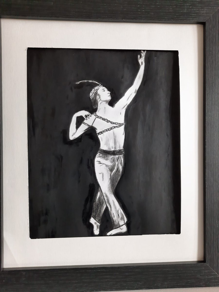 My very amateur painting of Nureyev in Le Corsaire. Quite proud of myself.
