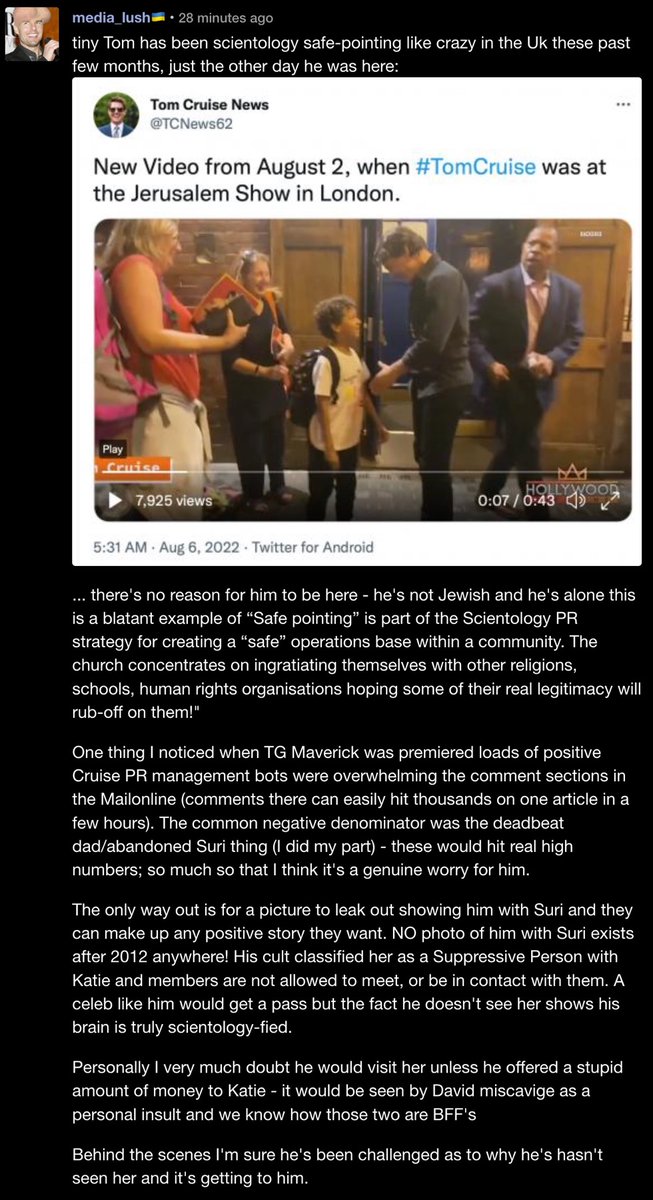 ScientologyMeme's tweet photo. #TomCruise truly the DEADBEAT DAD of Hollywood #DannyMasterson’s DISGUSTING HUMAN BEING RAPIST LIAR   
#DavidMiscavige is a Spitting Psycho Dwarf!!
 #LRH #KirstieAlley

@reddit88008 
@piersmorgan 
@MailOnline @TheSun @GaryLineker @PiersUncensored @guardian @LeahRemini https://t.co/IabA29fu1F