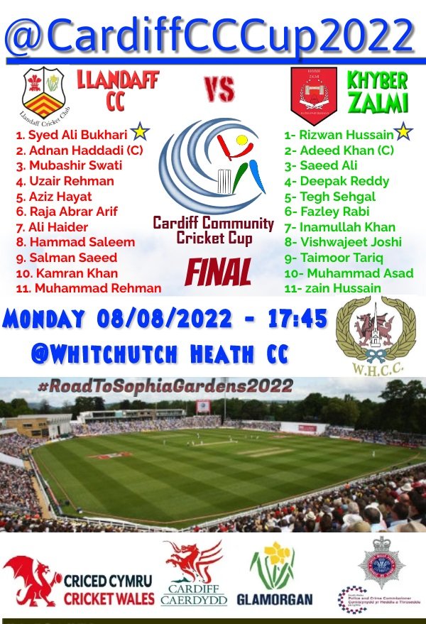 #AreYouReady? A great game of #Cricket to look forward to! 
#CommunityCohesion 
#RoadToSophiaGardens2022
