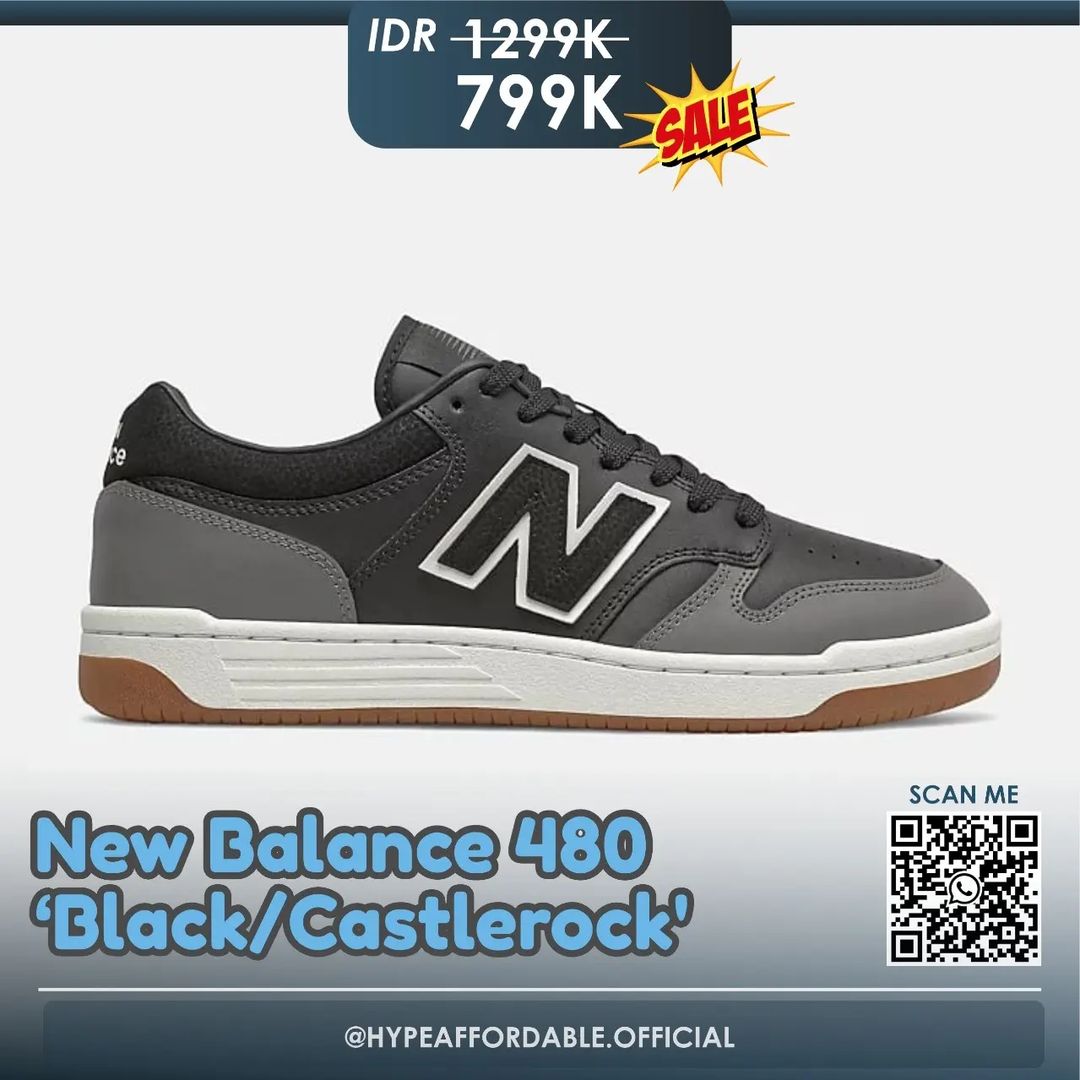 hypeaffordable's tweet photo. 📍READY STOCK📍

New Balance 480 'Black/Castlerock'

Kondisi : Brand New in Box
Size : 42-45
Retail : ❌Rp 1.299.000❌
Sale : ✅ Rp 799.000 ✅

🍊 https://t.co/ec0GiVo4Ou
✨ 100% Original or Money Back ✨

#zonauang #zonajajan #zonaba #wts https://t.co/BoWOtl7wm9