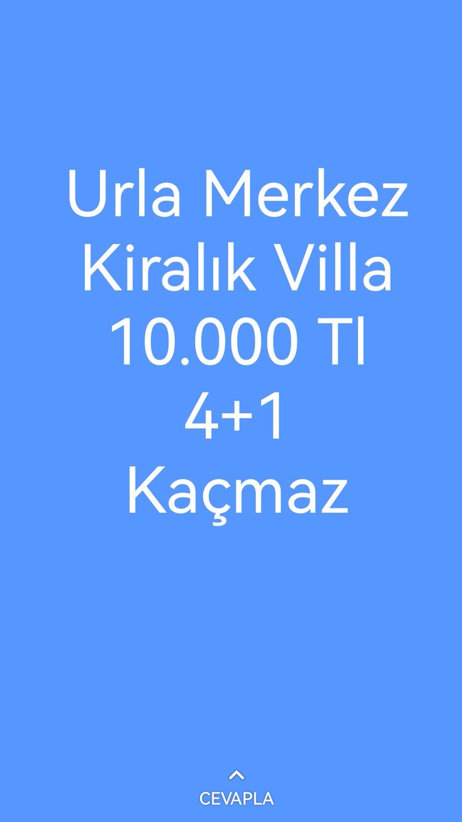 10.000 TL YE KİRALIK VİLLA #URLA