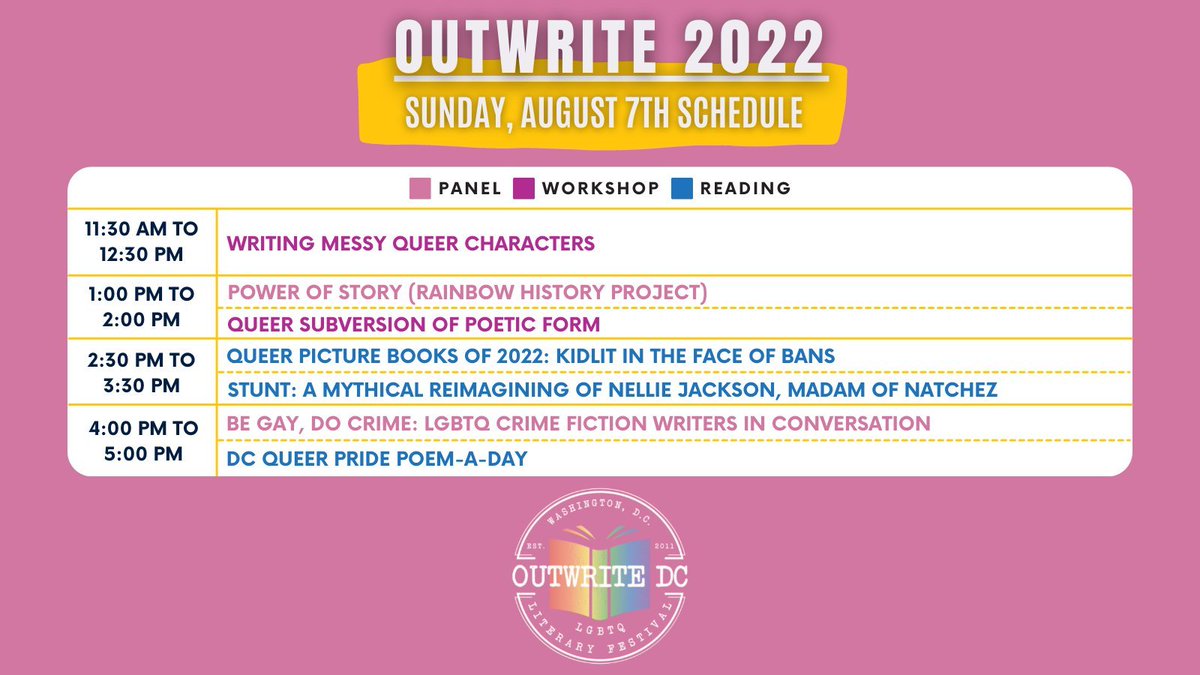 OutWrite DC LGBTQ Literary Festival tweet media