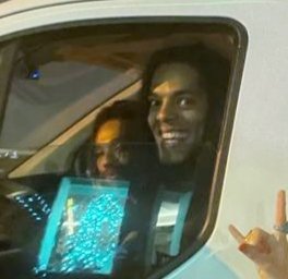 TanzyRotten's tweet photo. These cheeky fellas shouting from their van in the early hours of the morning, I heard they've been causing Mayhem around the UK with their pretty songs &amp; started a ruckus at rebellion Festival.. @BobbyVylan such mischievous grins! Legends CU at the Electric Ballroom in Dec🤘🔥🤘 https://t.co/cvksk7PWqc