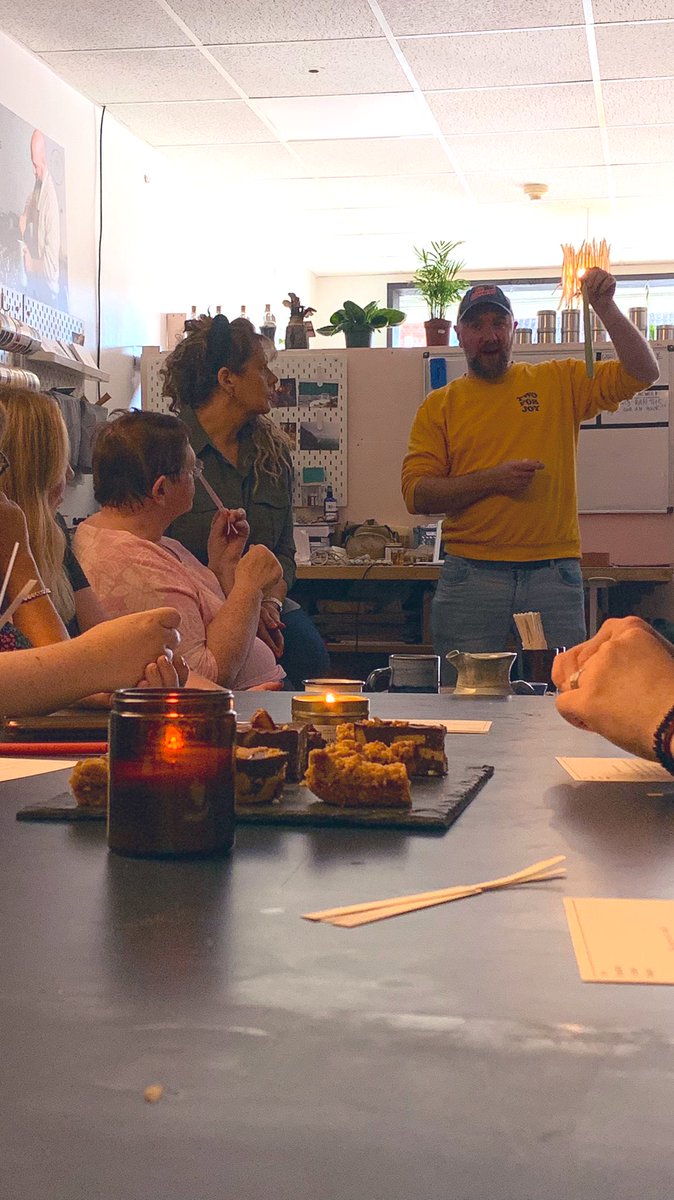 Ticketybooo's tweet photo. Teddy welcoming us to @BeardedCandles lots of pats and new fans. #beliketeddy #candlemakers #codown #tealoí #batchcandles #dogsatwork #scent #soywax #booklovers collection https://t.co/OR9ciX354W