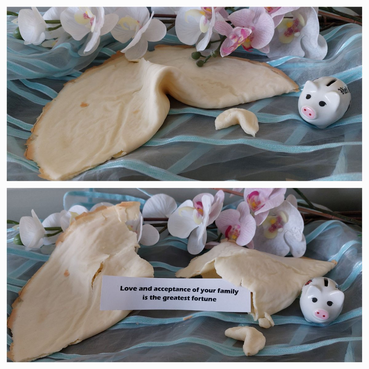 xShy_Foxx's tweet photo. From this week on I hate fortune cookie! I thought this was an easy item...

Never underestimate an item, I learned that the hard way with these cookies! 😅 

I never had so many fails for one item before.

But here you go: one massive, HUGE fortune cookie 🥠

#gish #item66 https://t.co/Dn7Kmr4ZkQ