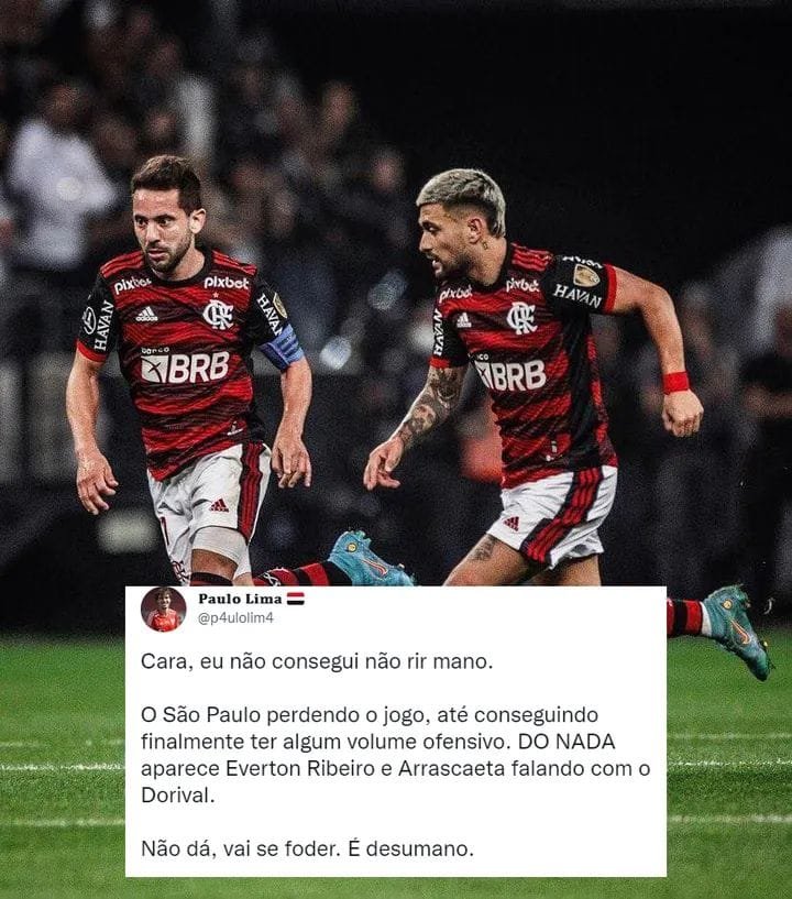 CentralFlaNacao's tweet photo. O espanto dos adversários é demais 😂😂😂 #VamosFlamengo https://t.co/e0RwbKNMc1