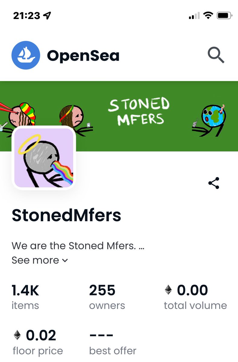 #FreeMint #NFTs #StonedMfers get one soon gas is low