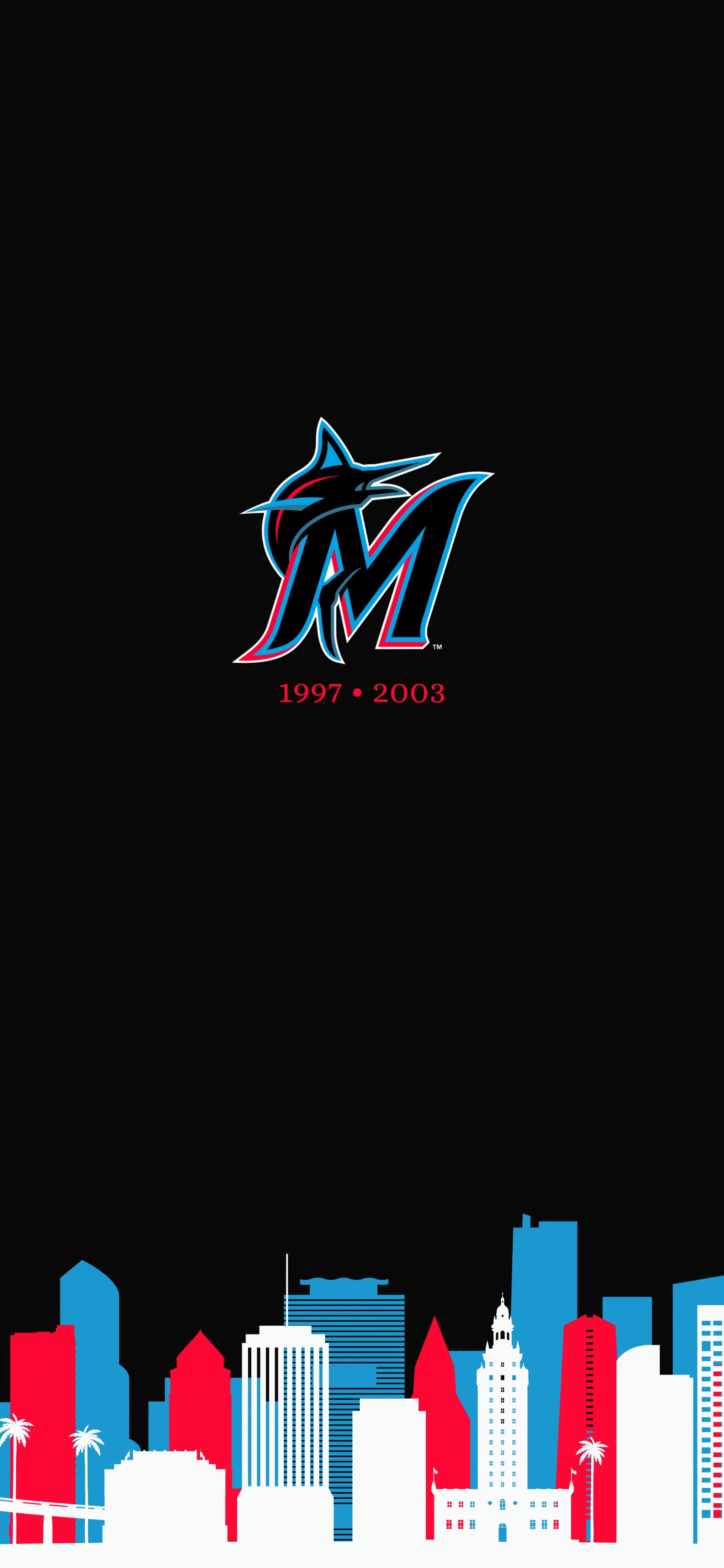 Miami Sports HQ on X: • Phone Wallpapers - @Marlins (featuring  Championship seasons)  / X