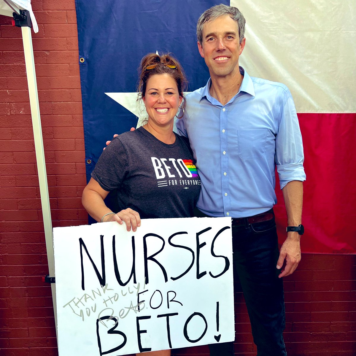 BetoORourke's tweet image. Beto for nurses!