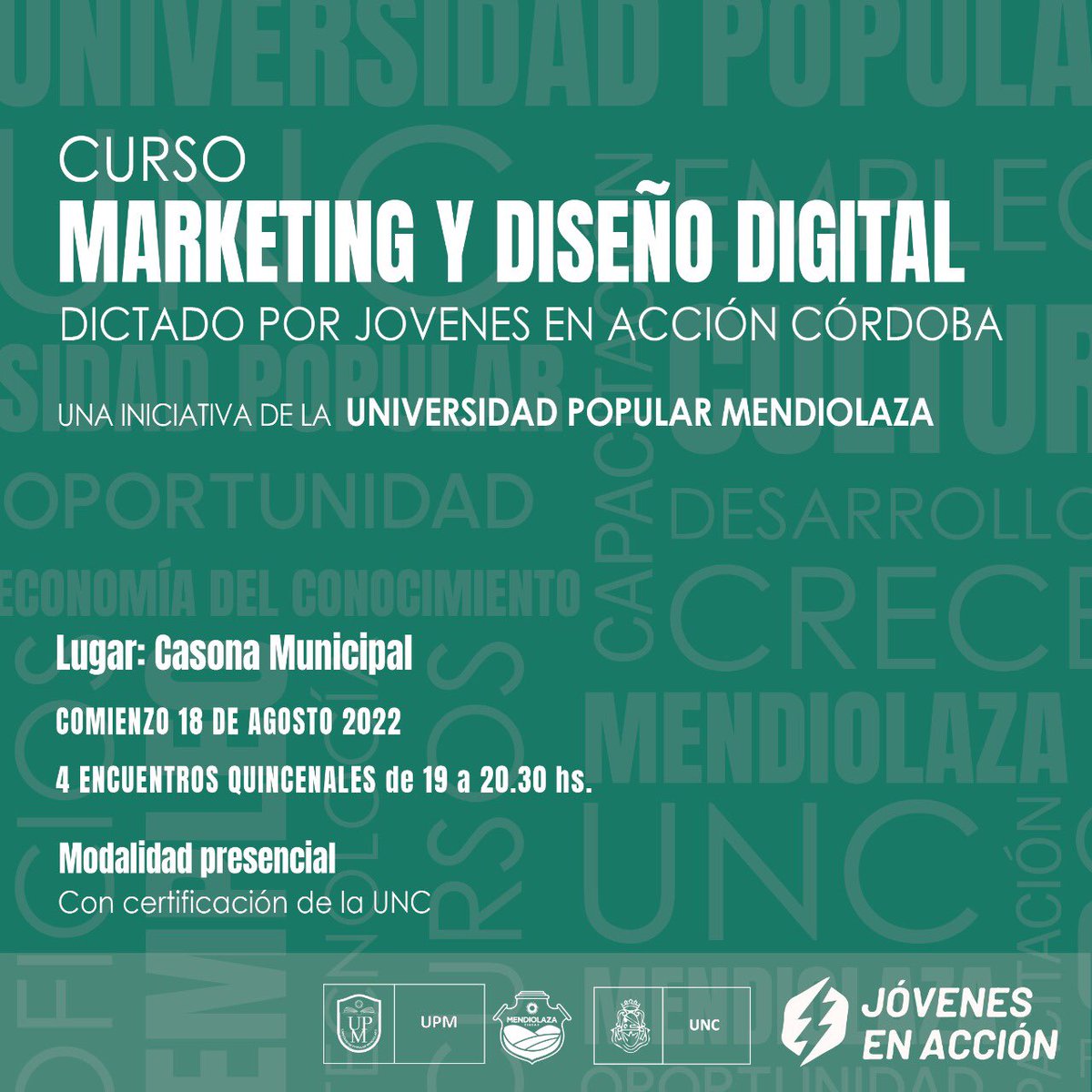 JovEA_Arg's tweet photo. 📢 ATENCIÓN MENDIOLAZA‼️
Curso de: 📲 MARKETING &amp; DISEÑO DIGITAL (BÁSICO) con certificación de la @unc_cordoba 🎓

Más Info 👉🏼 https://t.co/mddaznDhl5 https://t.co/uYbqoCQFU7