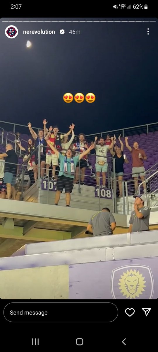 smithy9132's tweet photo. Great night with the @NERebellion down in Orlando watching the @NERevolution demolish Orlando City.
#uptherevs https://t.co/G7CqrIaZM7