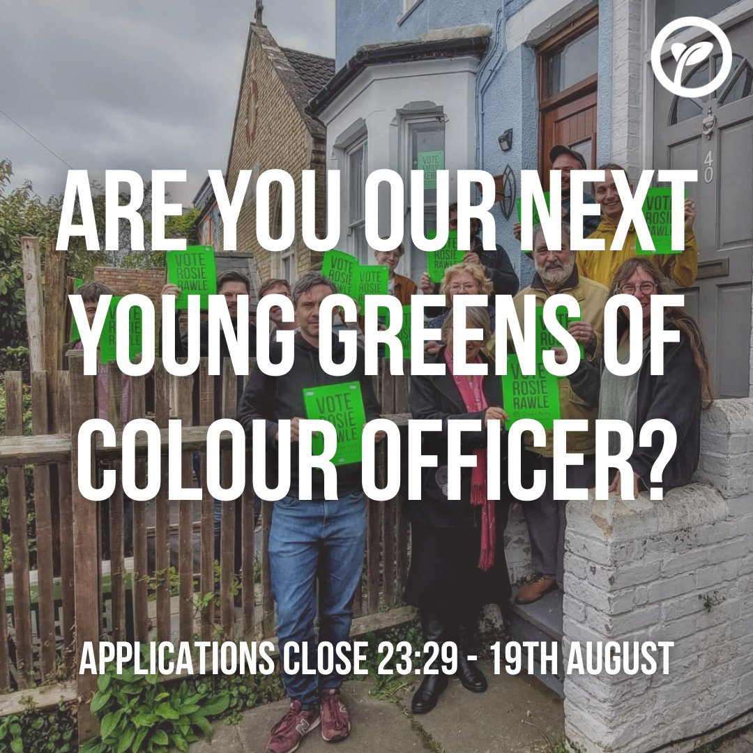 Do you want to build your skills as an activist and get involved with the Young Greens?

We're looking for someone to join our Executive Committee as our Young Greens of Colour Officer representing <a href="/ygofcolour/">Young Greens of Colour</a>. 

Application deadline is the 19th August 👉 actionnetwork.org/forms/apply-to…