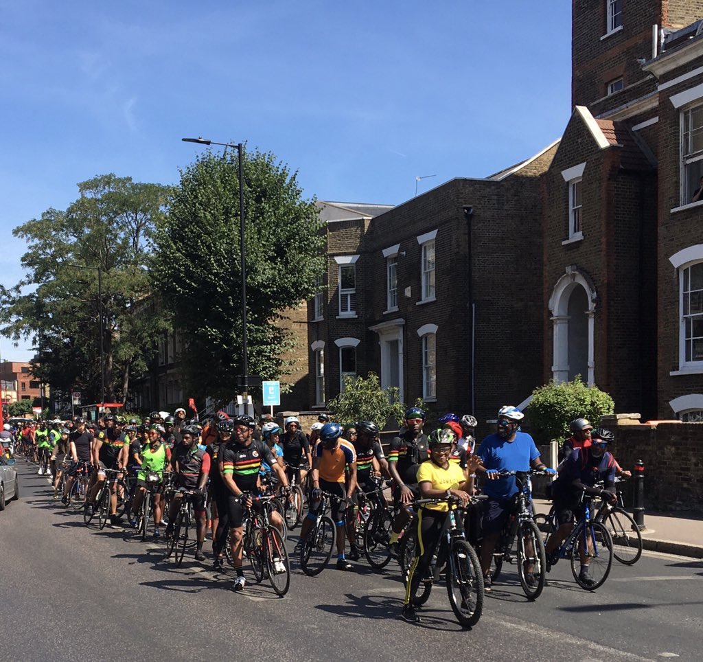 ianpwriter's tweet photo. You never know what you’ll stumble across walking round #London Saturday it was the Black Unity Bike Ride in #Hackney Patient motorists &amp; plenty of smiles all round   #BUBR https://t.co/KRr22lQgkl