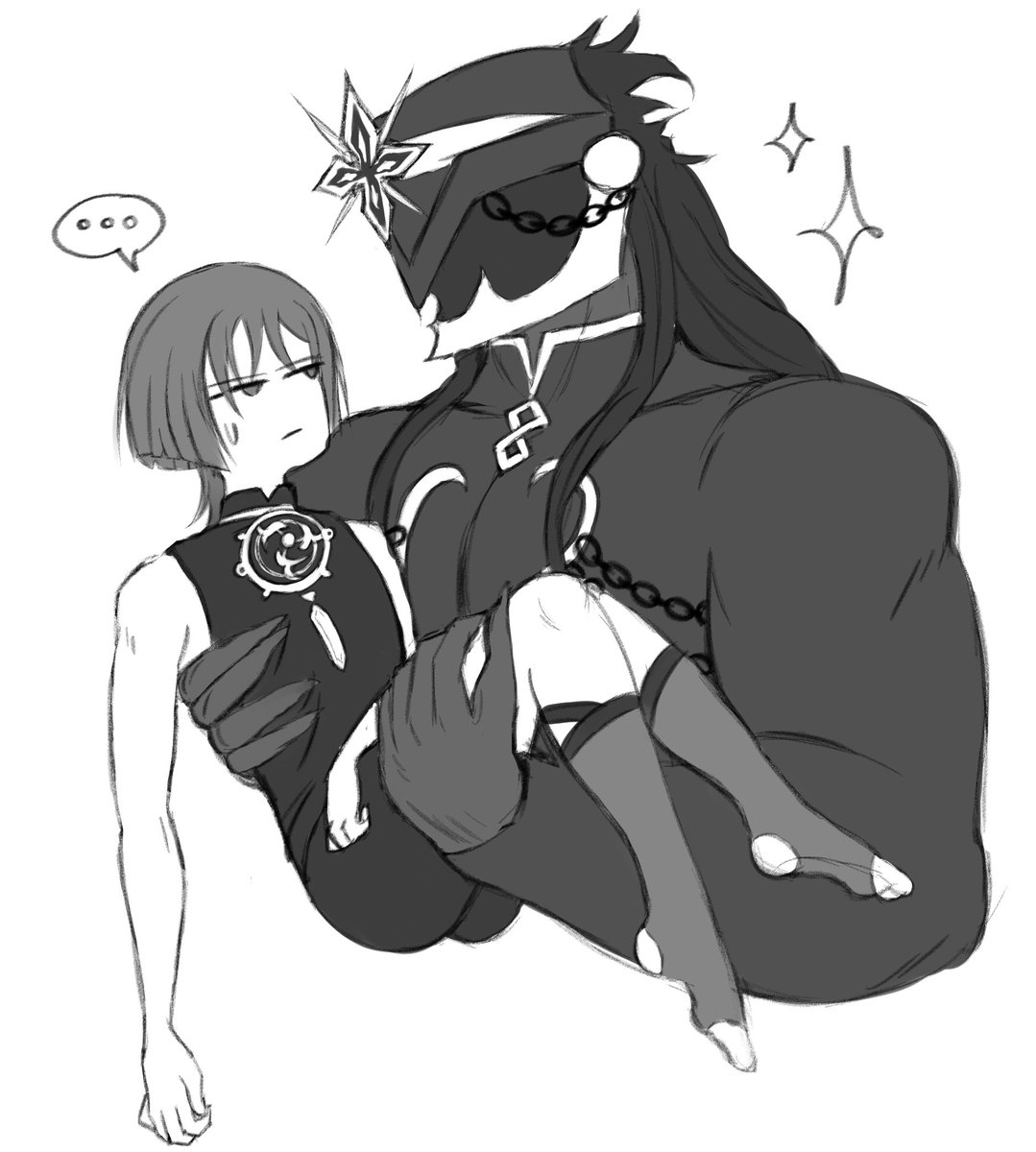 c..... capiscara ??? 😳 idk I just wanted to draw biggest boy &amp; smallest boy