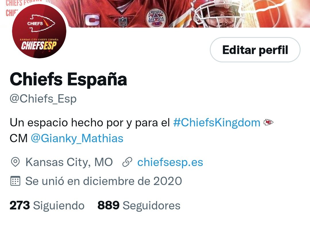 889 seguidores. ¡Sois los mejores!

¿Llegaremos a 1000 antes de que empiece la temporada?

#ChiefsKingdom