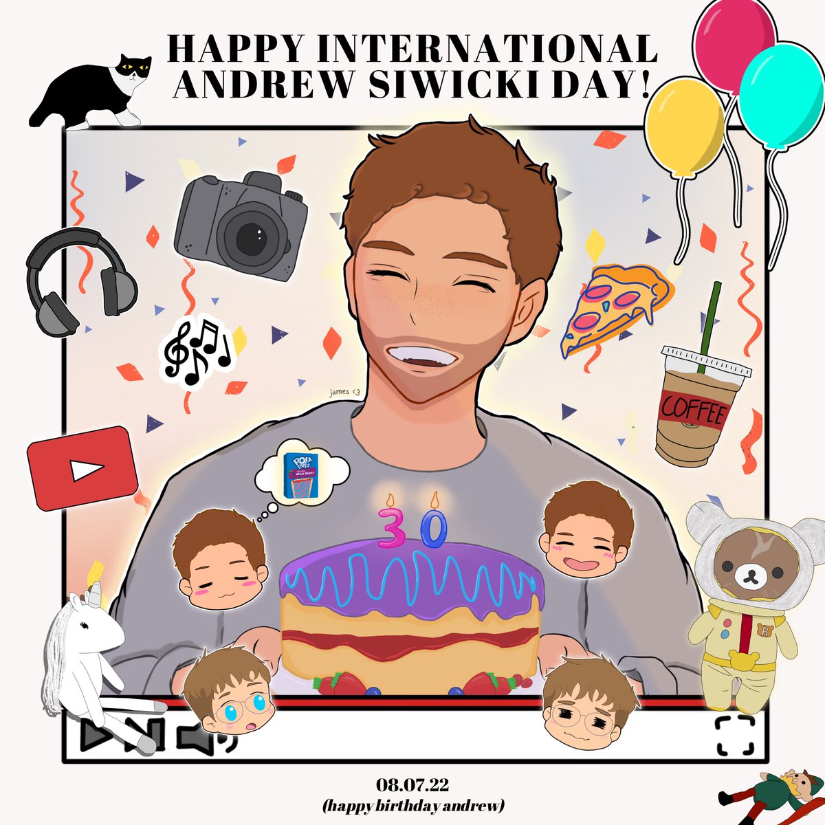 SWEETB0YSS's tweet photo. 🎉 HAPPY INTERNATIONAL @AndrewSiwicki DAY!! 🎉

— happy birthday andrew!! i made some fanart for your special day since i know you love them <3 i love you and i hope you have the best birthday! 🥳 🎂✨ https://t.co/4MmNsmvMPm