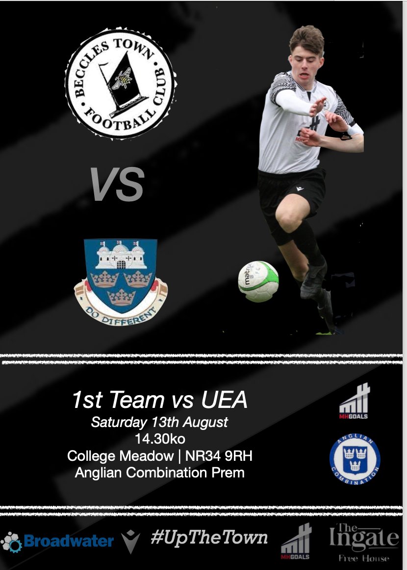 LEAGUE ACTION RETURNS ||

The 1st team are finally back in <a href="/AnglianCom/">Fosters Solicitors Anglian Combination</a> action this weekend as we take on league returners <a href="/UEAFC/">UEA Football Club</a> at College Meadow

Bar &amp; Tea Hut will be open 🍺☕️

Come on down to support the lads start their new campaign ⛵️

#UpTheTown #OurClub #Together ⚪️⚫️