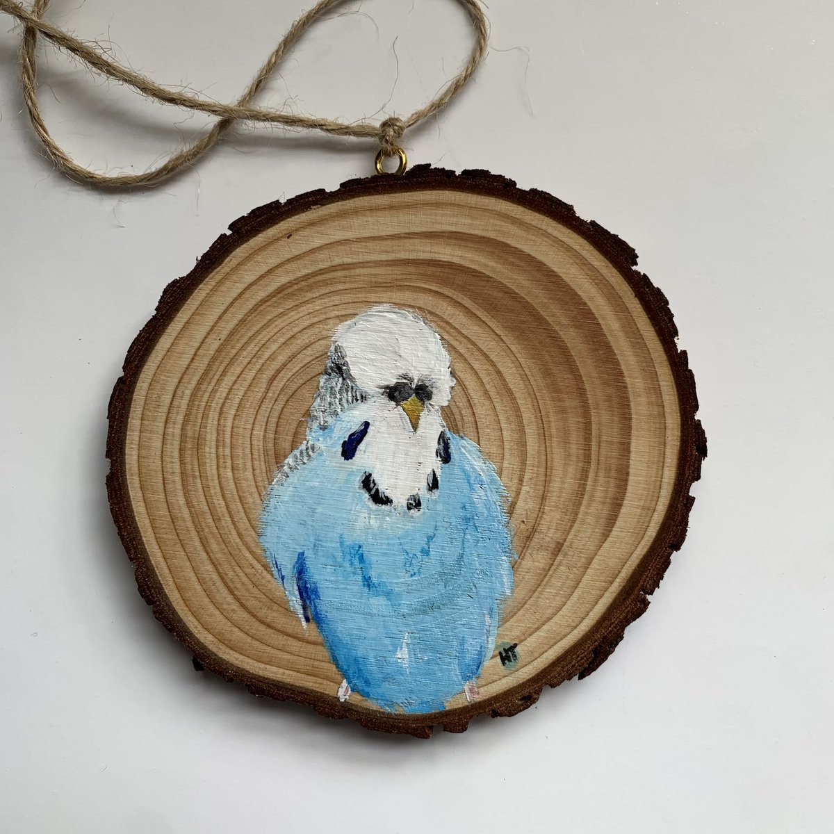 HeatherArt's tweet photo. Birthday present for the loveliest friend @svenskasarah 🕊🦜

#woodslice #decoration #acrylicpainting #girlsthatmakestuff #derbyshiresrtist https://t.co/Z3UwniIKAt