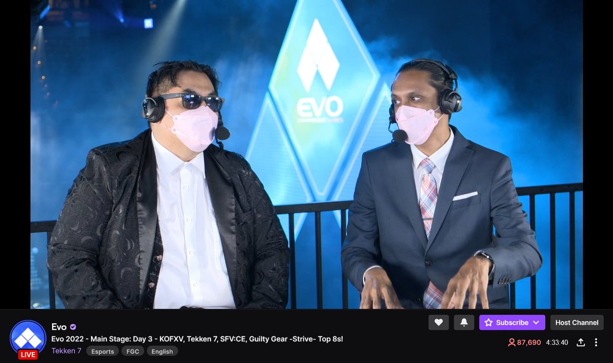 YerOlDad's tweet photo. The best dressed commentary team in all of #evo @EVO #evo2022 award goes to @MarkMan23 and @reepal #RipMan https://t.co/xrKC0dFIn9