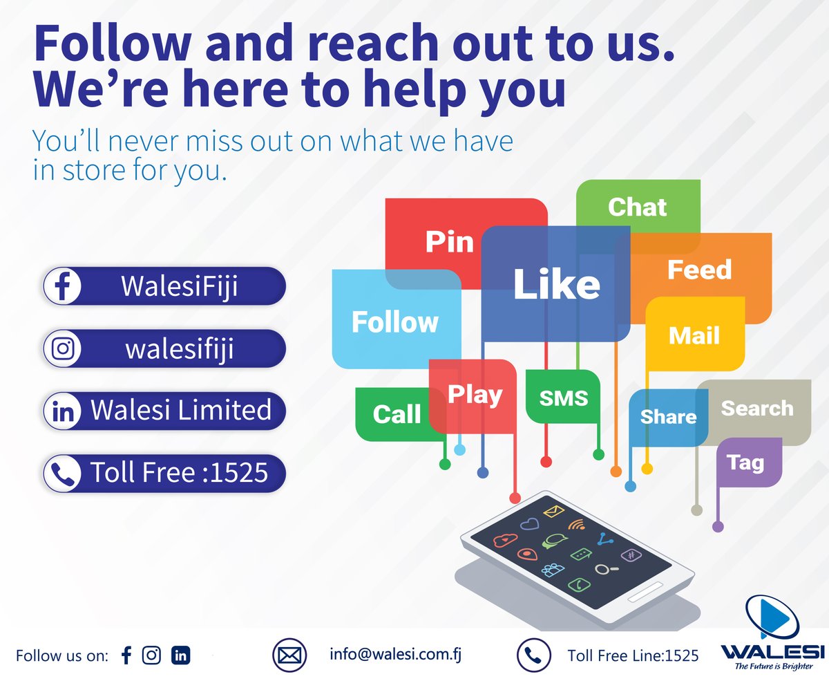 WalesiF's tweet photo. We make an effort to constantly inform our audience on everything from latest affairs to sporting events.

Send us a message on social media or contact our 24/7 Toll Free number 1525 with your questions, and we will do our best to help you.

#WalesiFiji #FreeChannels #Fiji https://t.co/yA9FG3kN0H