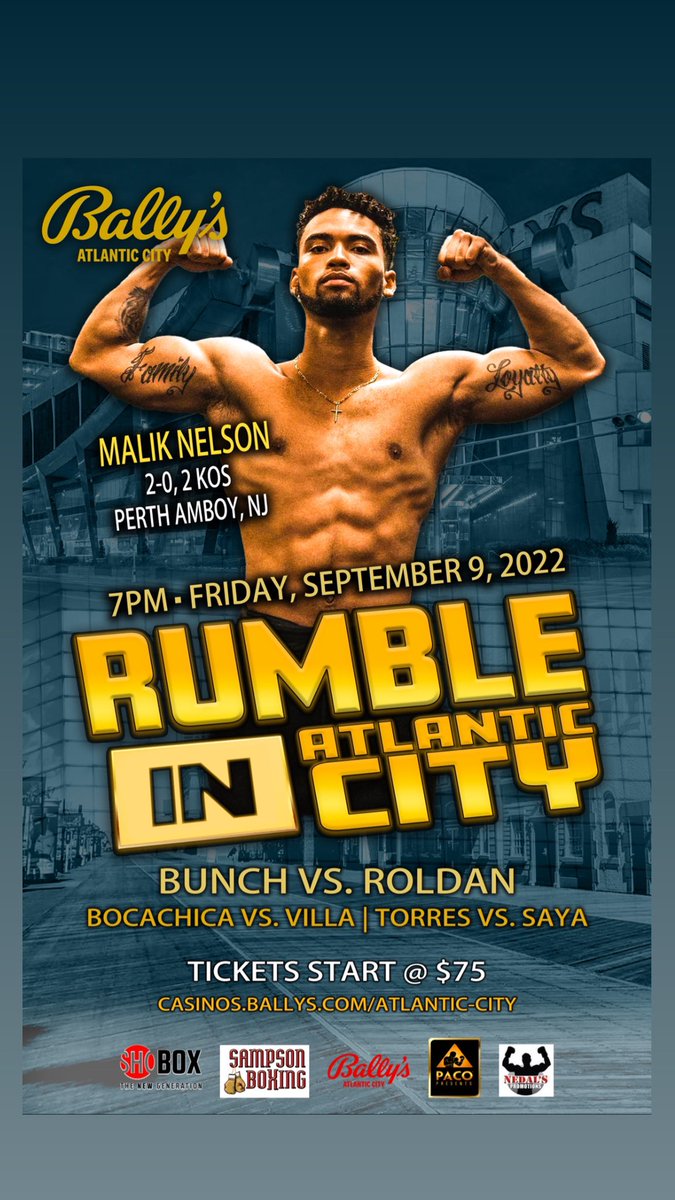 Bally’s Hotel&amp; Casino 🎰 
Atlantic City,NJ 🏤
Get Your Tickets Now ! 
$75, $150 , $250 
DM 📤
Email : QasimShaikh16@gmail.com
Text : 908-636-3089