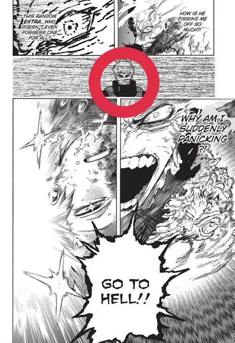 does anyone know what this means why did this guy pop up in this moment like isnt he one of the OFA predecessors or am i wrong lmao that aint my boy bakugo 