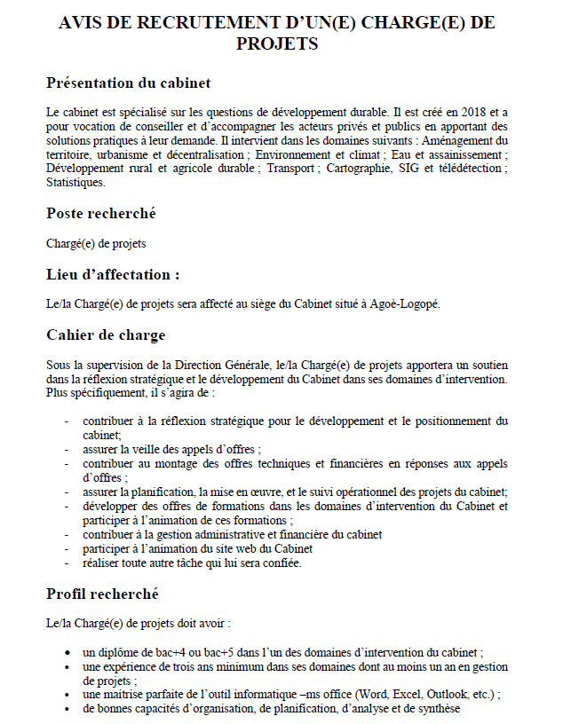 CabinetEarth's tweet photo. Vous avez un BAC+4/5, êtes passionné des enjeux de développement durable &amp; voulez rejoindre une équipe jeune &amp; dynamique en tant que Chargé(e) de Projets, envoyez votre candidature à contact@earthconsulting-services.com / info.earth@gmail.com au plus tard le 31 août 2022 à 17h30. https://t.co/BXh1p5MtLY