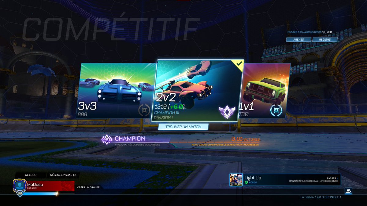 Moodeu_'s tweet photo. PoOdeu la fraude continue sur sa lancée et passe maintenant C3, sans savoir Toucher une balle en décollant du mur ni même garder la balle sur sa voiture et encore moins air dribble. C'est insane 
ROAD TO GC now (Mon objectif depuis que je me suis lancé et après je désinstalle)✌️ https://t.co/YH69m0w5aU