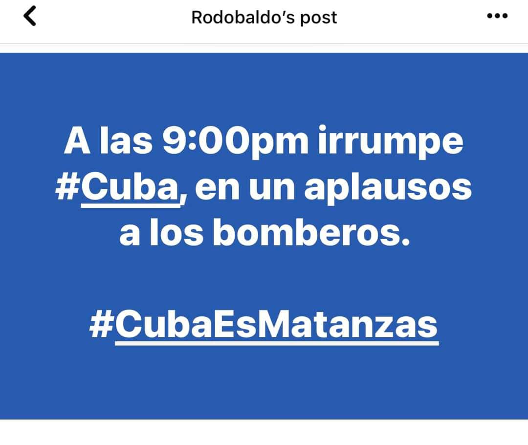 MaryA49693875's tweet photo. Reconocimiento y agradecimiento con mi 👏,tú 👏nuestro👏 por los q están en la batalla para extinguir el fuego en #Matanzas, q se escuche en toda #Cuba y un poquito más allá. #FuerzaMatanzas. @PartidoPCC @SuselyMorfaG @MairaSurez18 @bello_caridad https://t.co/mKmDim2KTa