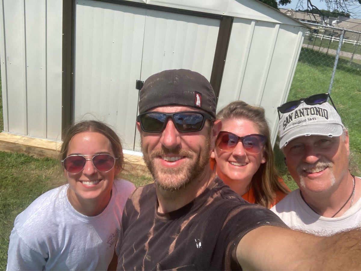 Thank you @michelletibbs20 &amp; @cushwake for volunteering your time and energy to build our team a shed to store all of our equipment! Our soccer family is lucky to have your talents!