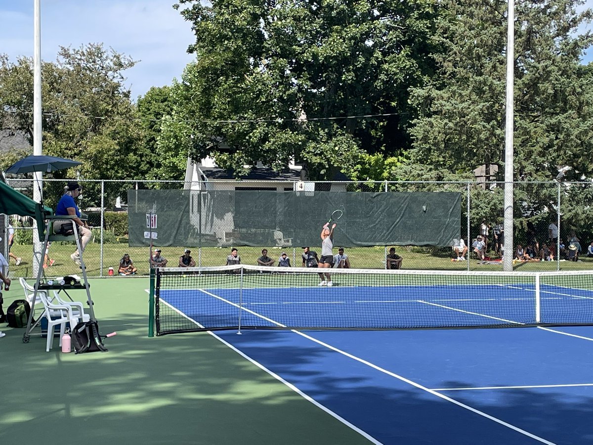 SalChamberlain's tweet photo. Great effort in the first singles match. Rakitka Galwa fell short 2-6, 0-6 and Jeff Bodner 6-4, 3-6, 3-6 to Sask @Team_EquipeNB @10sNB  #teamNB https://t.co/FvXv1NKJgM