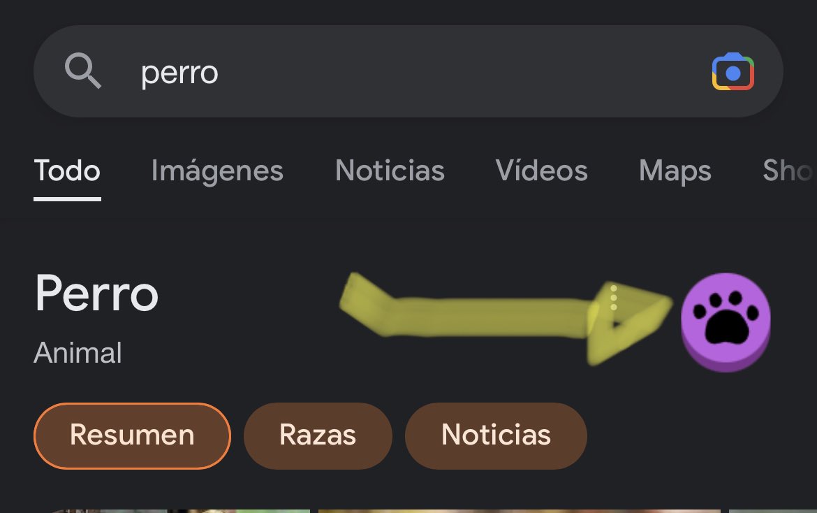 senormunoz's tweet photo. No busques en google “perro” y, por supuesto, no pulses en el icono que sale al lado de los resultados. 
Tampoco sigas clicando por toda la pantalla, por favor. https://t.co/hmpmYhfpTz
