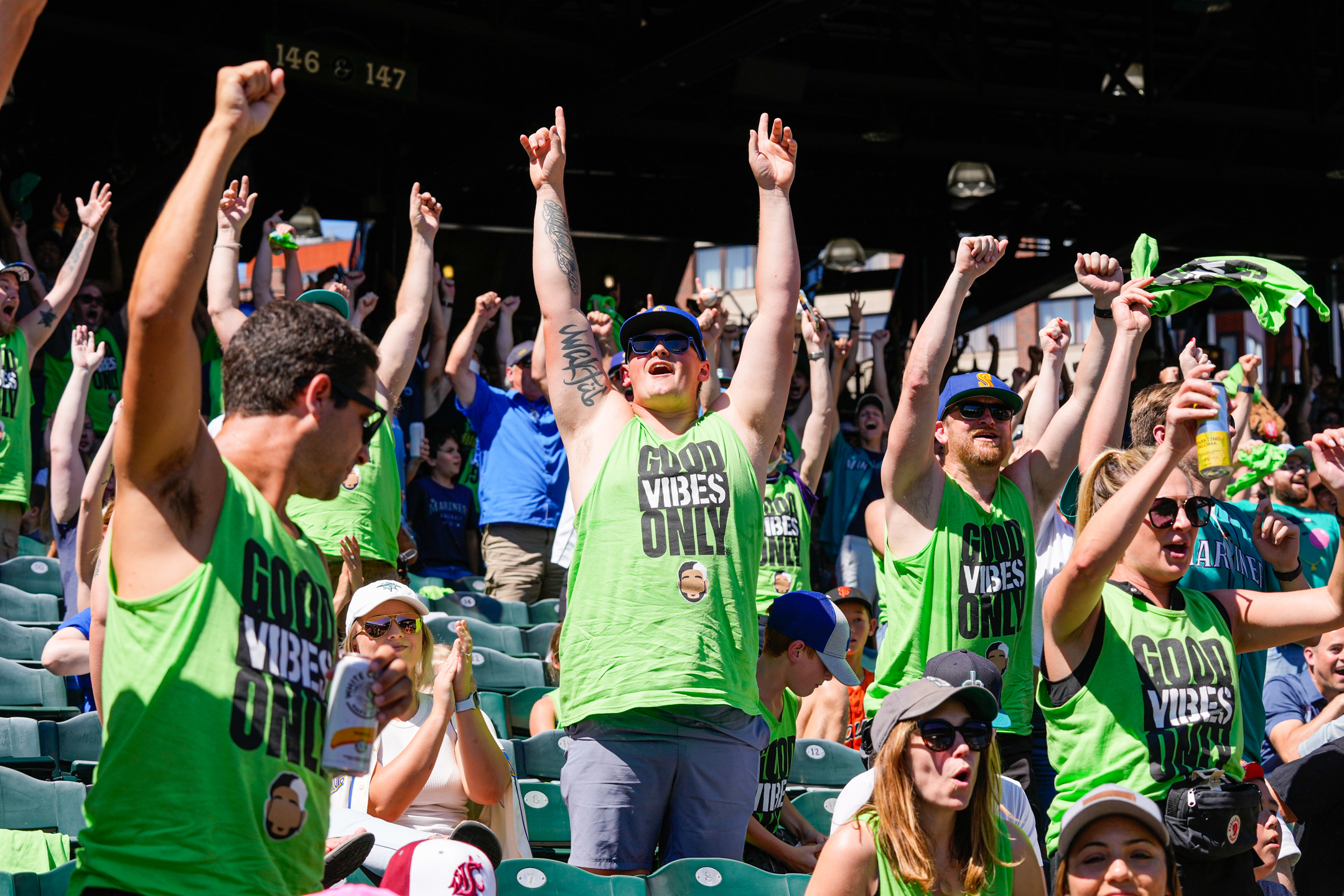 good vibes only mariners shirt