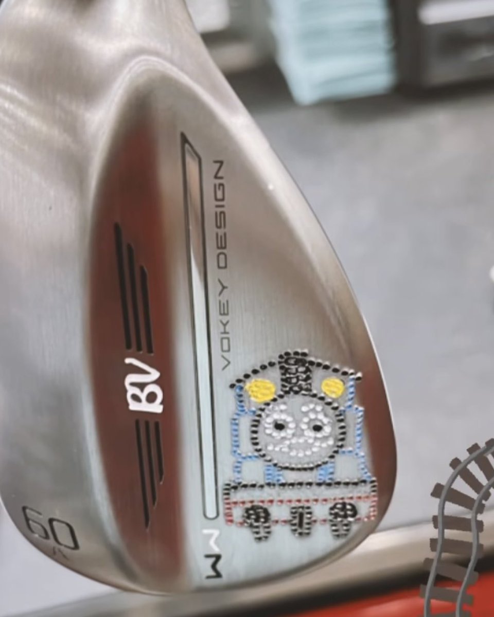 GOLF_com's tweet image. Joohyung Kim’s nickname is “Tom” because of his love for Thomas the Train as a kid.

His 60° wedge is 👌. 
(via VokeyWedgeRep on IG)