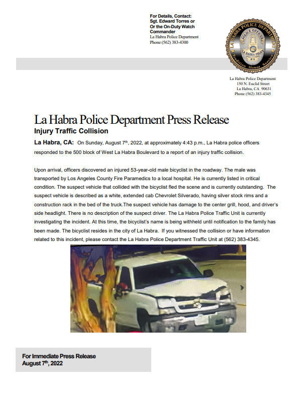 LaHabraPD (@lahabrapd) on Twitter photo 