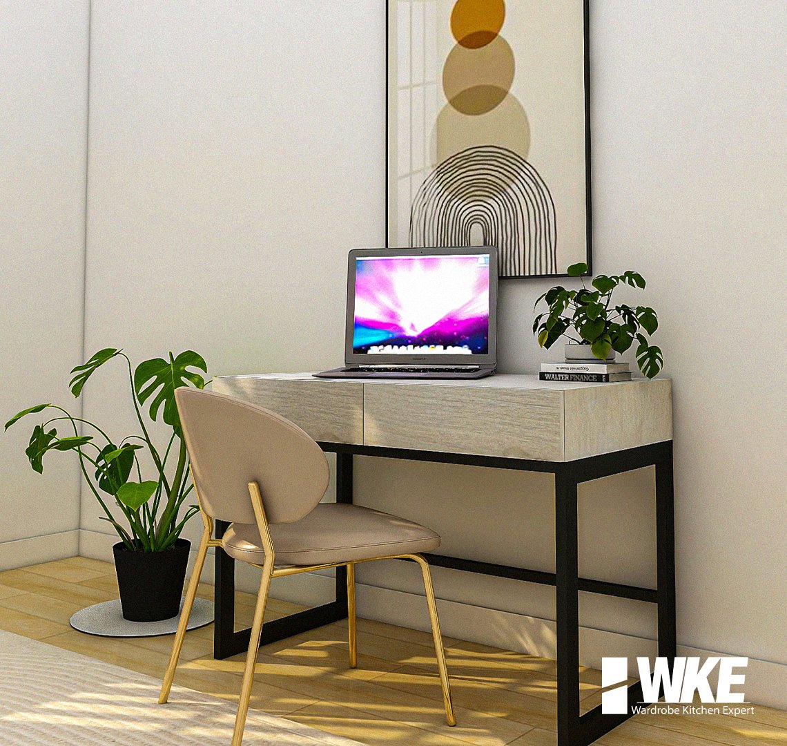 WardrobeKitchen's tweet photo. Metallon A05 Work Desk will be your best choice as your work and/or study buddy. It is designed with a sturdy combination of wood surface and black steel panel complete with two drawers, perfect to store away your mess! 
#WKE #furniturestore #interiordesign #furniture #studytable https://t.co/kNFrREXAKQ