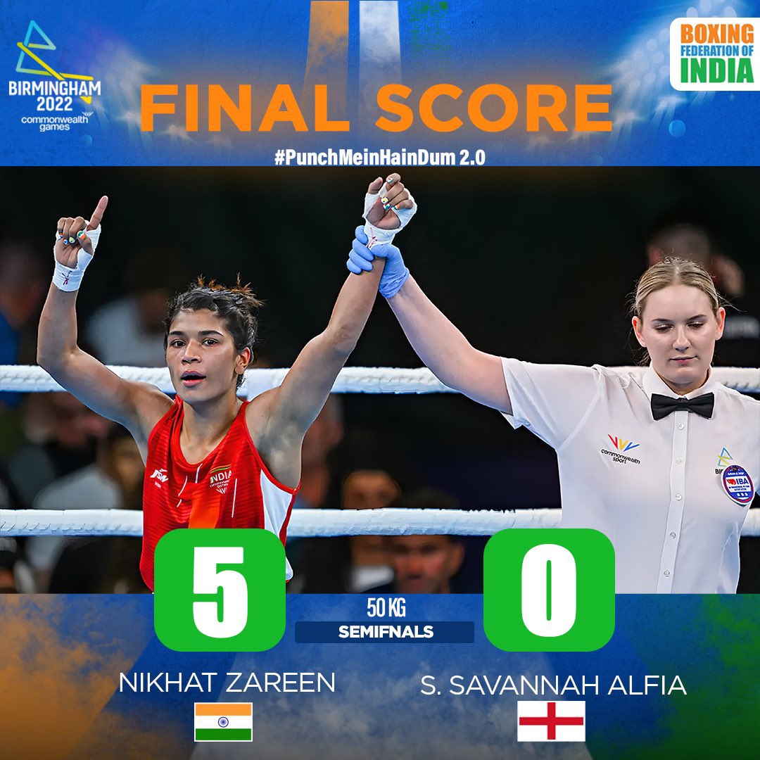 Congratulations #NikhatZareen

#CommonwealthGames2022 #India4CWG2022