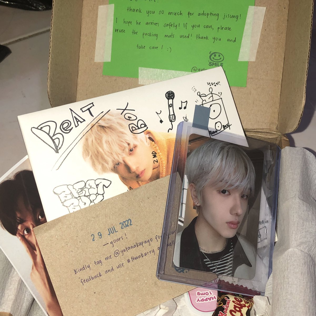 jwic4rt's tweet photo. [ ₍ᐢ.  ̫.ᐢ₎ HAPPY MAiL ]

hey @yutanakapayo !! thank u for letting me adopt jiji <3 came home super safe and the packaging is such a 10/10 ++ vv smooth transaction thank u ulit ! #thankurry https://t.co/I0BpkgBrWl