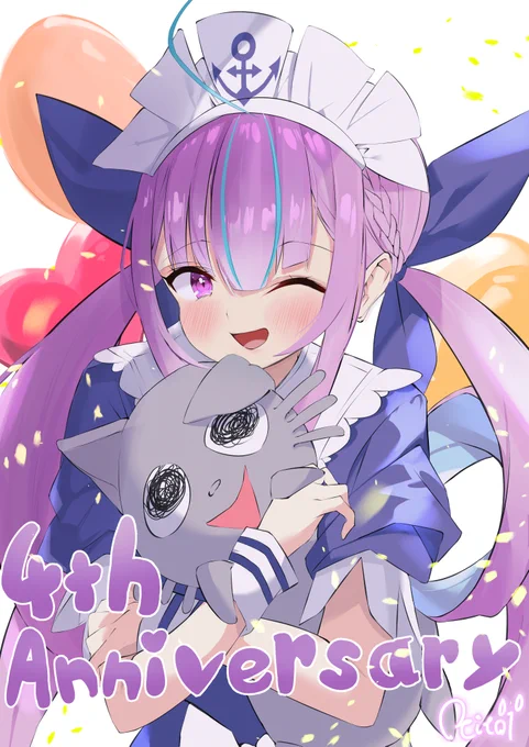 あくたん4周年おめでとう! #あくあーと #湊あくあ4周年 