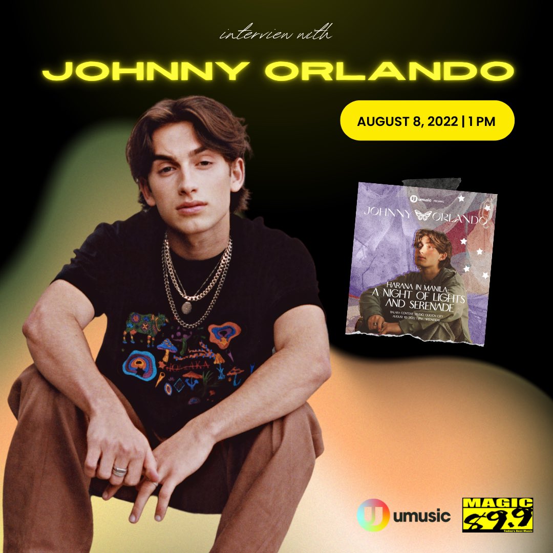 Catch Canadian rising pop star @johnnyorlando live on air on Magic 89.9 today at 1pm! Wanna get to know more about Johnny? Tune in and let's learn more about this viral hitmaker! 🫶✨ #MagicExclusives