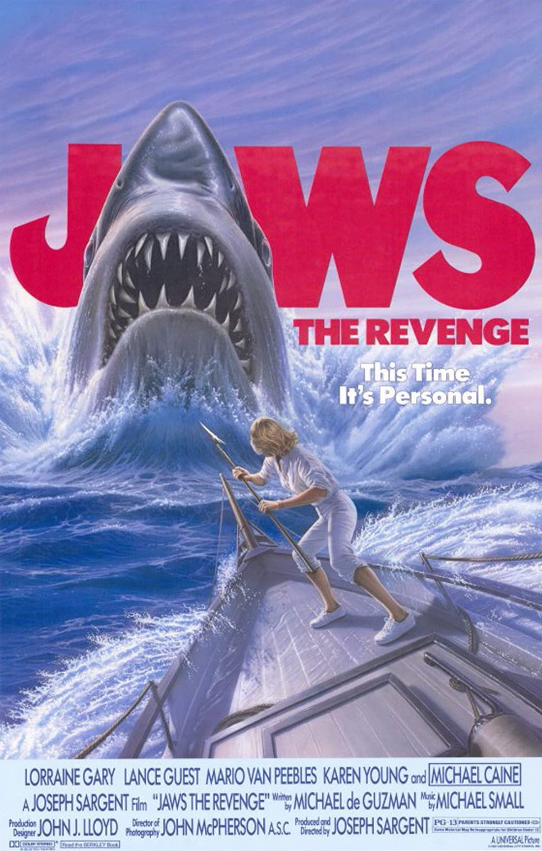 Jaws: The Revenge poster. #TheHorrorReturns #TheHorrorReturnsPodcast #THRPodcastNetwork #Horror #HorrorMovies #HorrorFilms #HorrorTelevision #HorrorSeries #HorrorPodcast #HorrorFamily #MutantFam #JawsTheRevenge #Jaws #JosephSargent #UniversalPictures