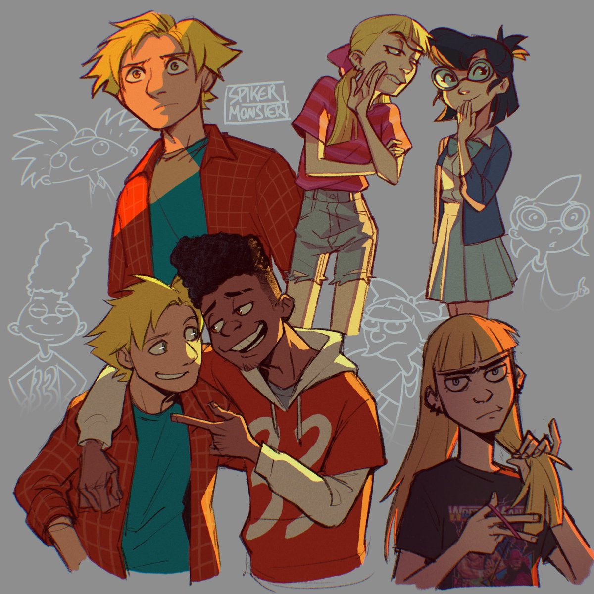 spikermonster's tweet photo. so the plan is this: i will tag @Nickelodeon on all my hey arnold fanart from now on so they can see how much people miss these characters and maybe consider giving it a new life. fans brought back The Jungle Movie, so i think if we work together it can happen again ✊ https://t.co/NFRqEYEekI
