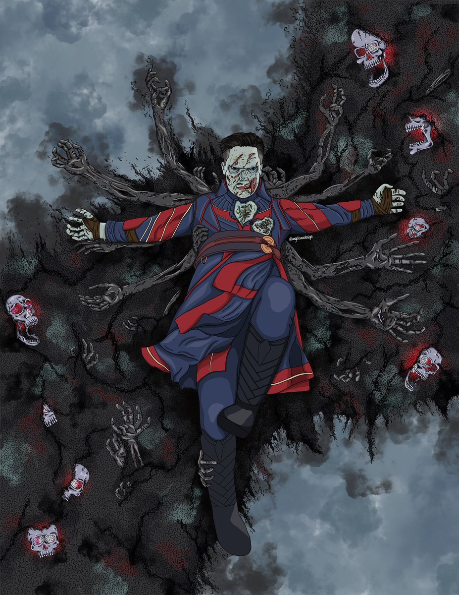 _angelicadesign's tweet photo. Couldn’t get this scene out of my head when I saw it @DrStrange @MarvelStudios #MultiverseOfMadness #fanart #ArtistOnTwitter #illustration https://t.co/exC4AE8qCY