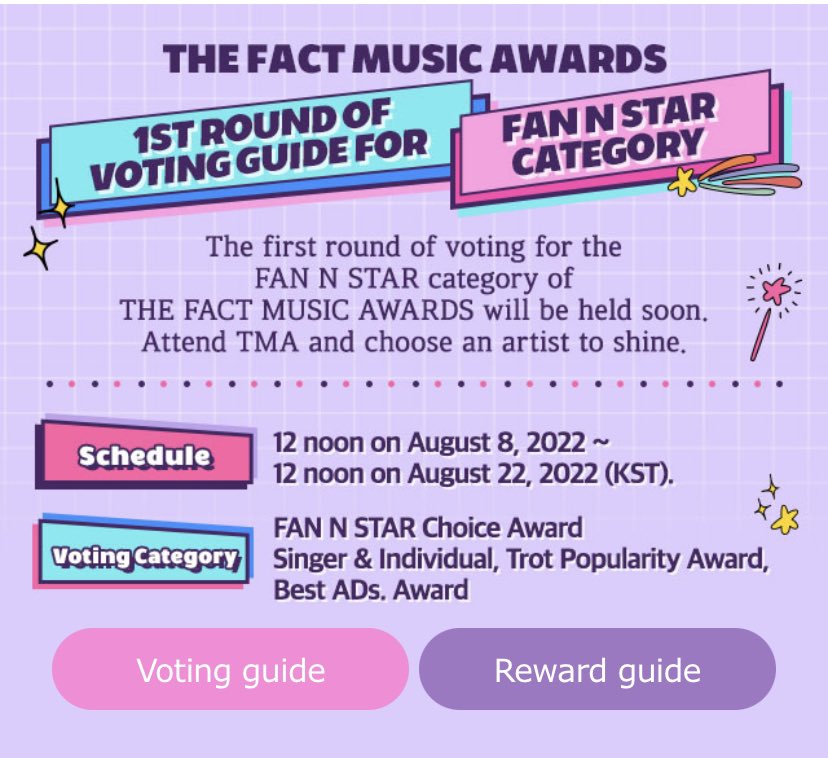 NellRa6's tweet photo. 🏆THE FACT MUSIC AWARDS🏆

🗳1st Round of Voting starting soon ARMY! 
🗓 8-Aug-22 12noon KST ~ 22-Aug-22 12 noon KST 
                      ‼️ Focus on BEST ADS ‼️ 
📱FAN N STAR - Collect ⭐️s and Video votes for BEST ADs! 

Fighting for @BTS_twt on #FANNSTAR !!💜💜 https://t.co/LXs1gXxdfA