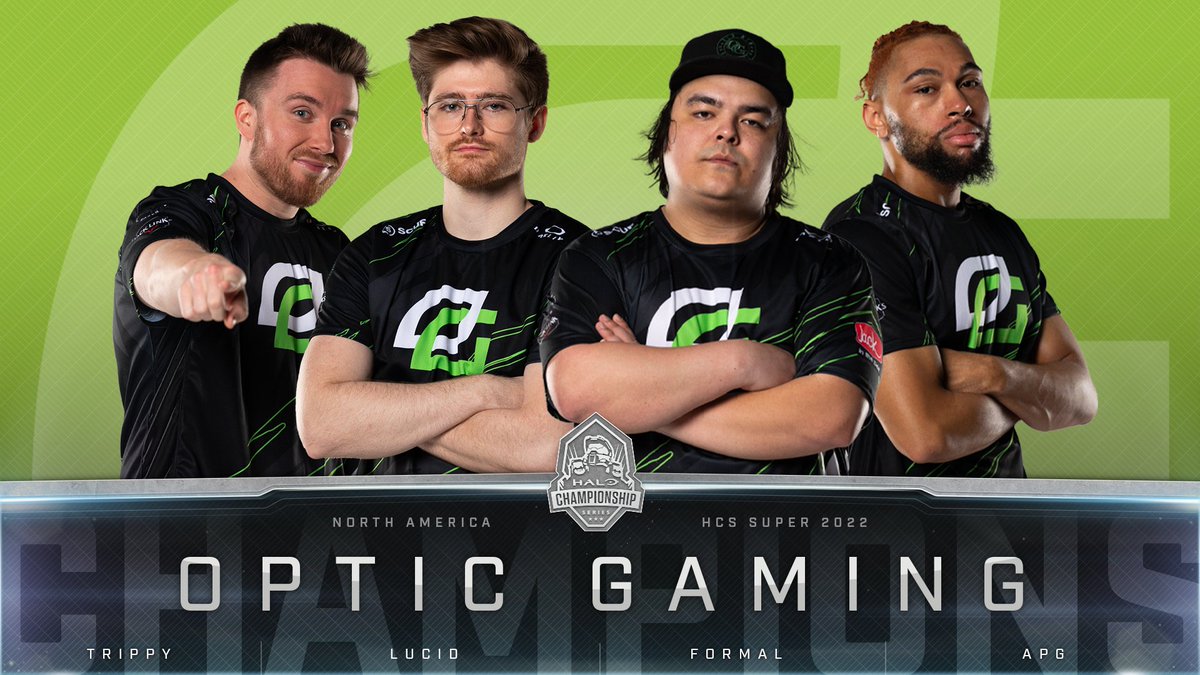 Halo Esports (@HCS) on Twitter photo 2022-08-07 23:19:46 The #GreenWall is simply too strong. 💪
Congratulations to your $125K HCS NA 🇺🇸 Super Champions - @OpTic! 🏆 The #GreenWall is simply too strong. 💪
Congratulations to your $125K HCS NA 🇺🇸 Super Champions - @OpTic! 🏆