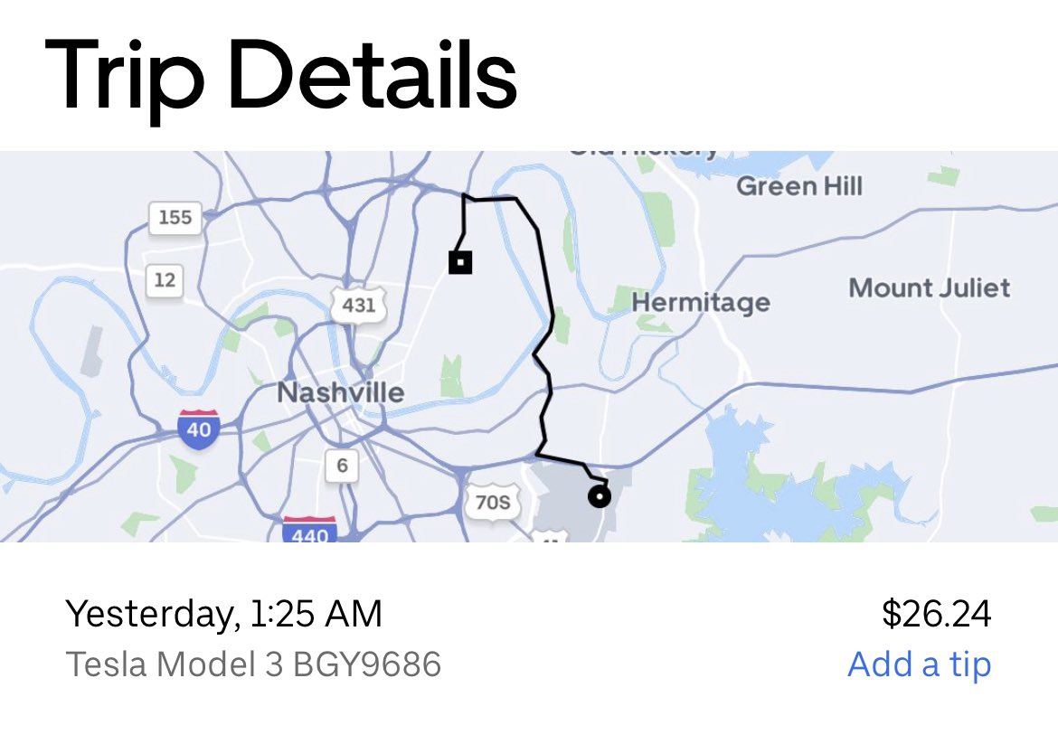 MiddletonDrew's tweet photo. Dear  #Uber @Uber 
Can you explain why I have a “temporary fuel surcharge” when I rode in an all-electric Tesla? https://t.co/KTV0naNyZF